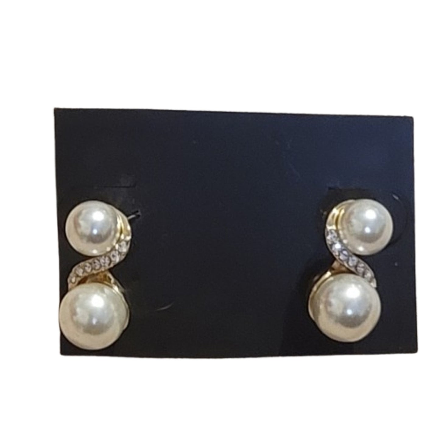 Faux Pearl and Gold Tone Earrings costume party festival