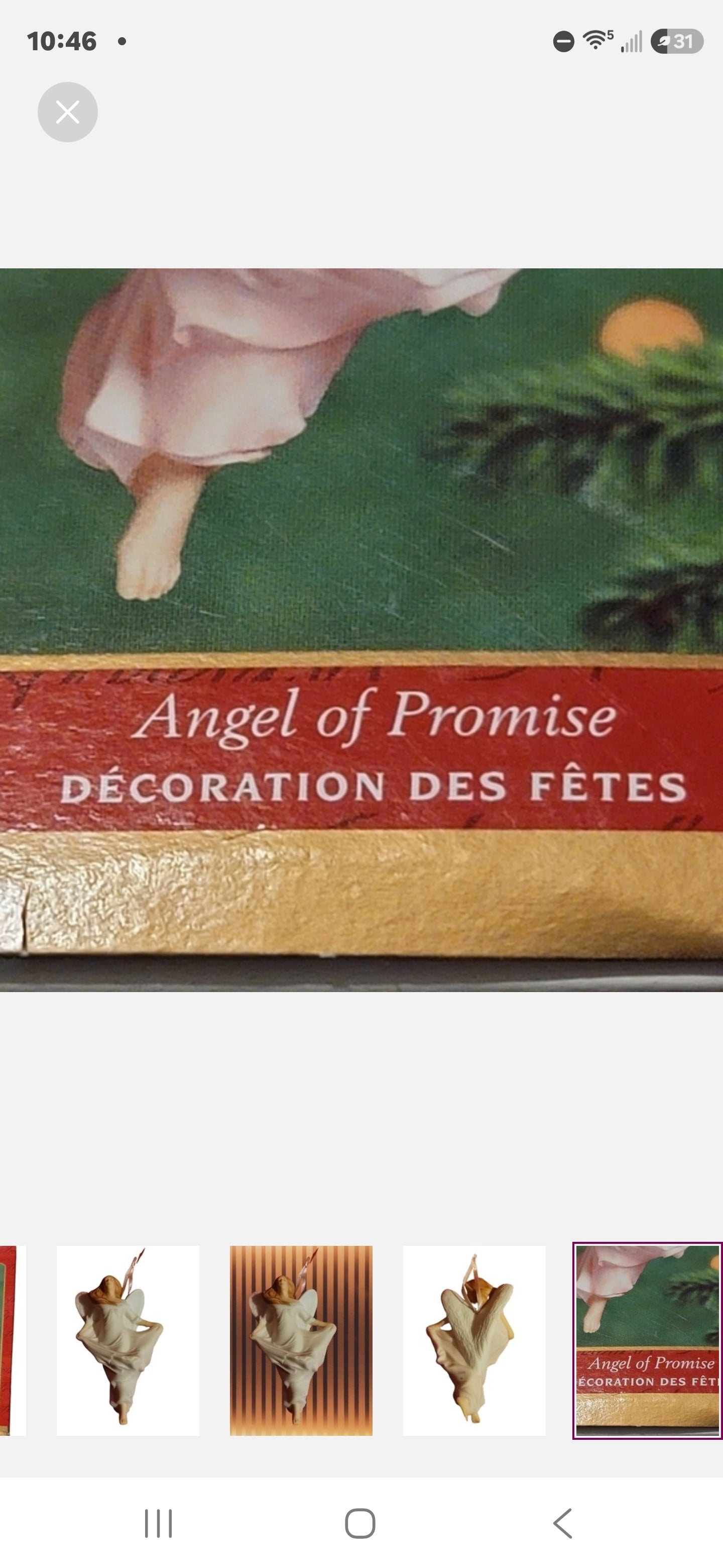 VINTAGE 2000 Hallmark Keepsake Ornament Angel Of Promise