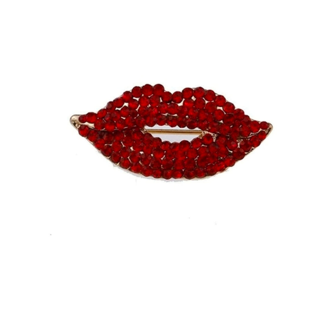Lips brooch pin fashion rhinestone fun pin…