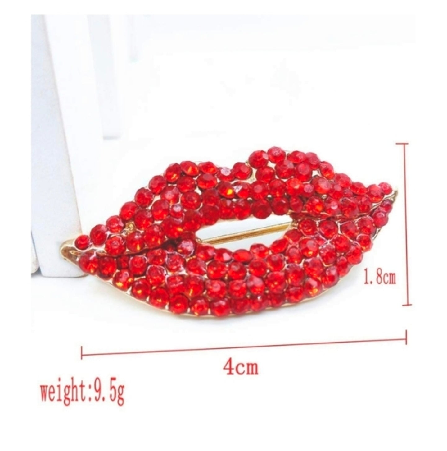 Lips brooch pin fashion rhinestone fun pin…