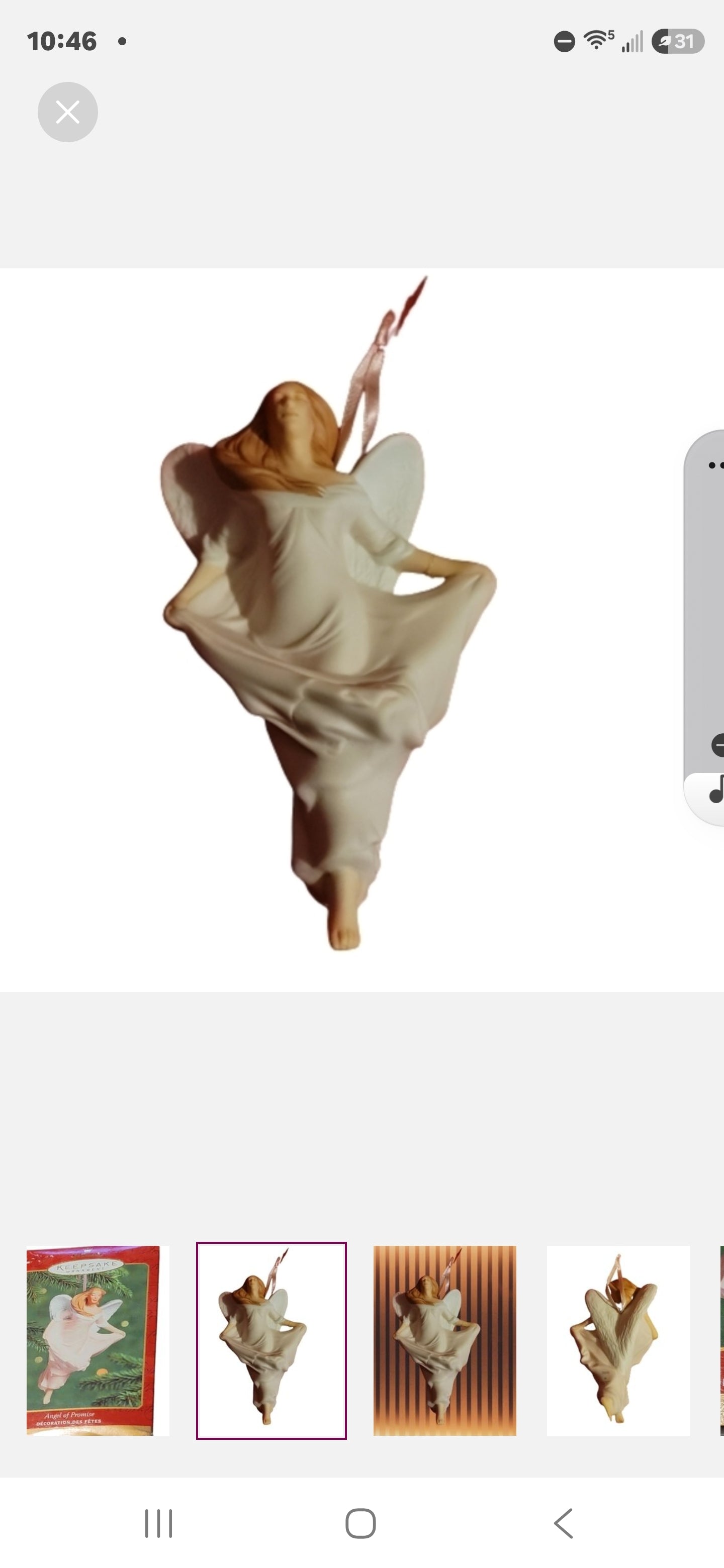 VINTAGE 2000 Hallmark Keepsake Ornament Angel Of Promise