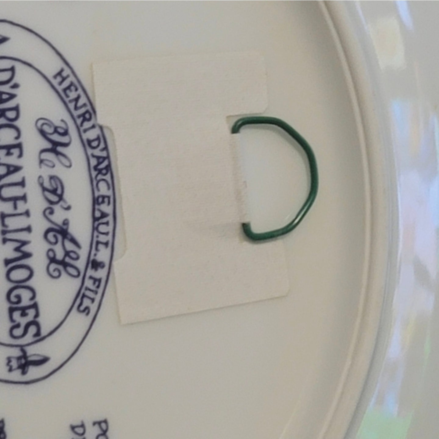 D'arceau-Limoges Henri L Fils Collectors plate Fine China 1977 # 306