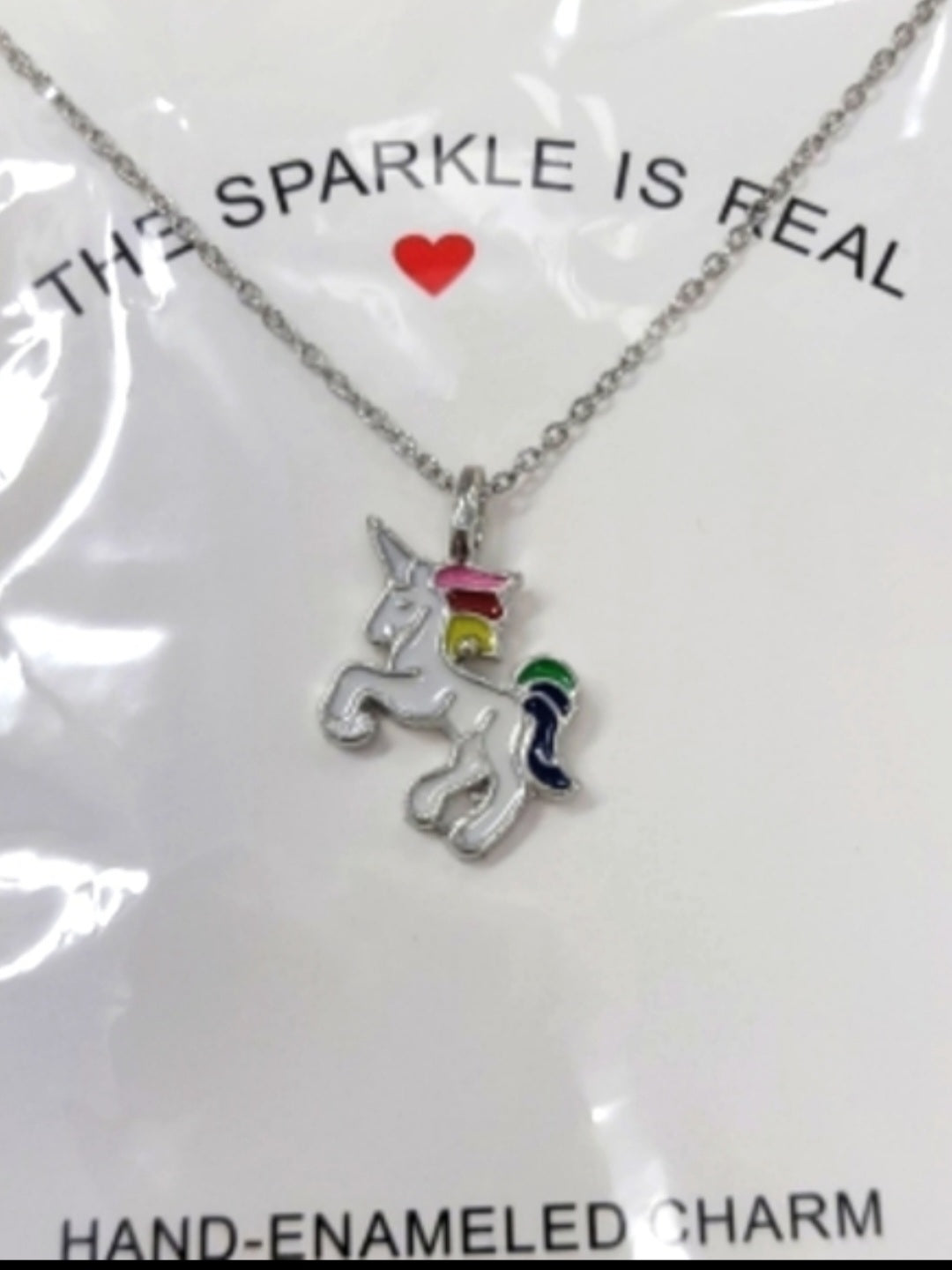 Kids unicorn necklace unicorn necklace pendant chain silver jewelry
