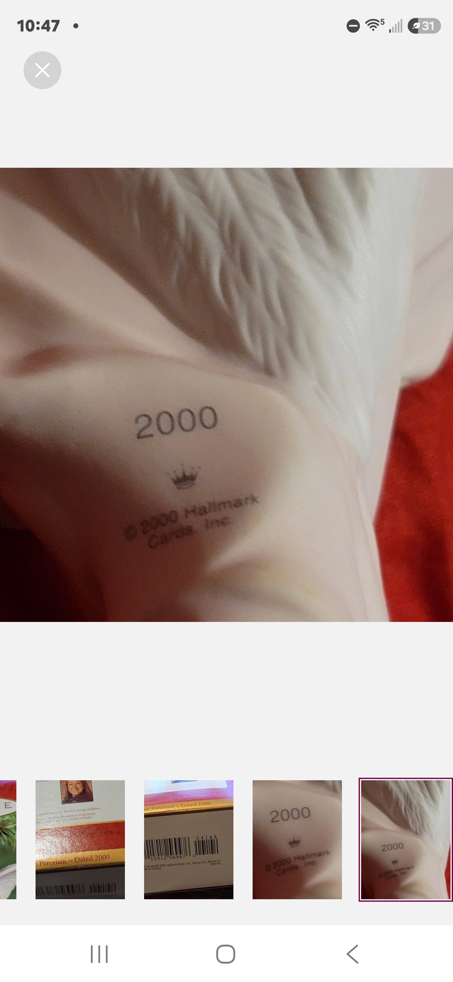 VINTAGE 2000 Hallmark Keepsake Ornament Angel Of Promise